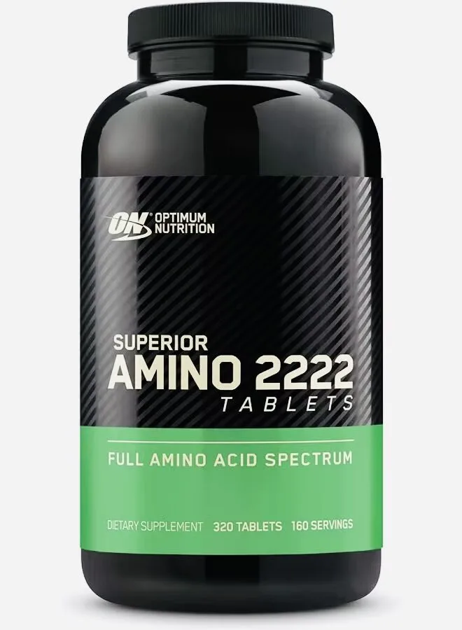 سلامت و مکمل ها Optimum Nutrition — Superior Amino 2222 Tablets, Complete Essential Amino Acids, EAAs to Maintain Muscle