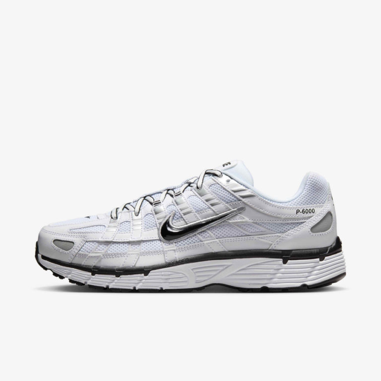 Nike P-6000 Shoes - White/Metallic Silver/Black/Black