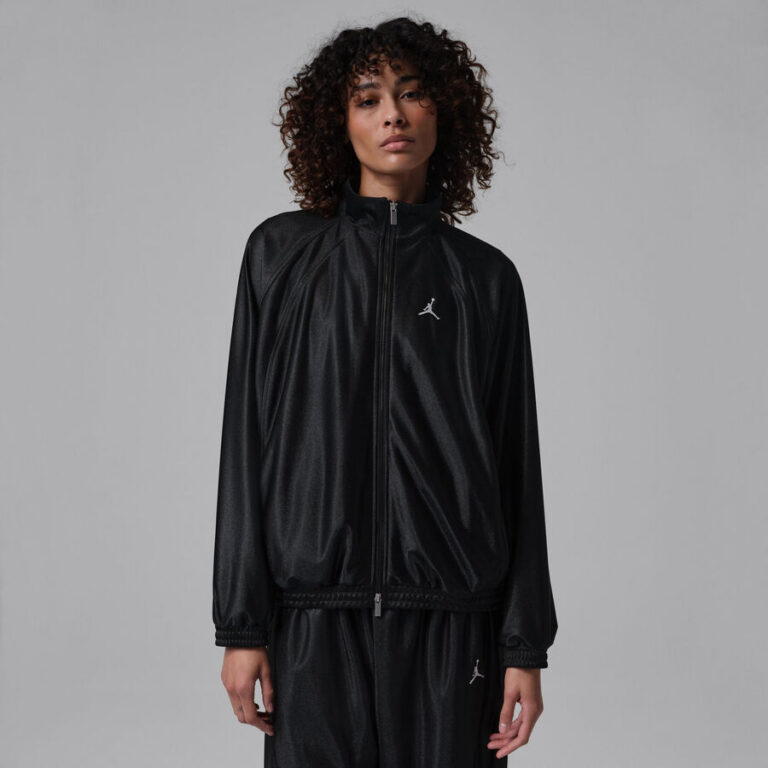 Jordan Brooklyn Women's DuraSheen Track Jacket - Black/White