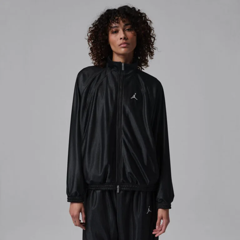 Jordan Brooklyn Women's DuraSheen Track Jacket - Black/White