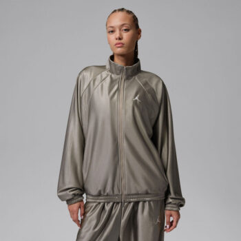 لباس زنانه Jordan — Jordan Brooklyn Women's DuraSheen Track Jacket - Black/White — تصویر 2