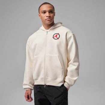 لباس مردانه Jordan — Jordan Flight Club Fleece Men's Full-Zip Knit Sweatshirt - Pale Ivory