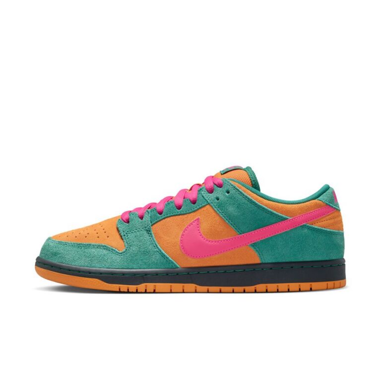 Nike SB Dunk Low Pro Skate Shoes - Green Noise/Light Curry/Off-Noir/Watermelon