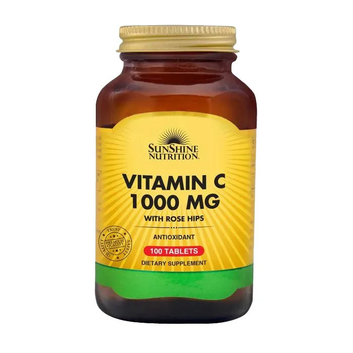 Sunshine Nutrition Vitamin C 1000mg Rose Hips Effervescent Tablets